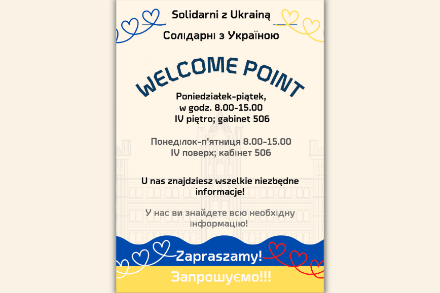 WELCOME POINT – an information desk for students from Ukraine